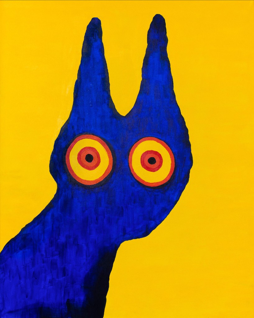 Horned God, 2018, acrylic painting by Julian Winchester